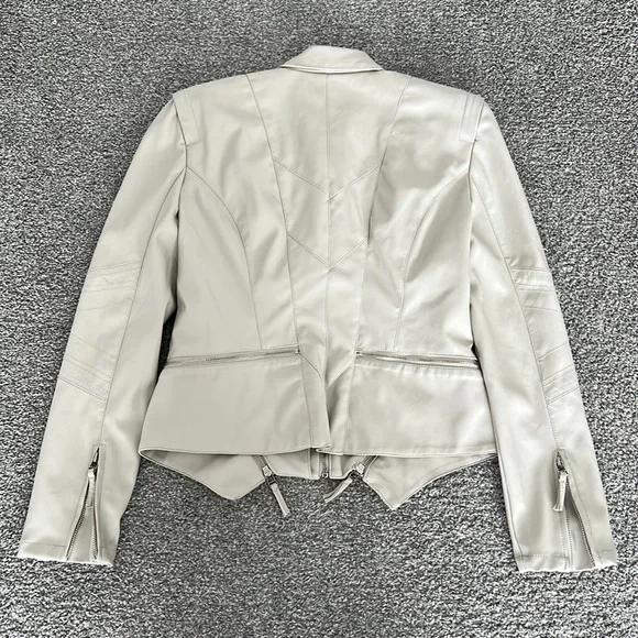 Women’s Blank NYC Cream Faux Leather Jacket. Size Medium. - Picture 2 of 10